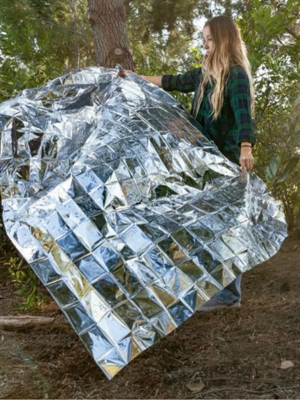 Mylar Survival Blanket Rescue Insulating Thermal Space Blanket Poncho Emergency